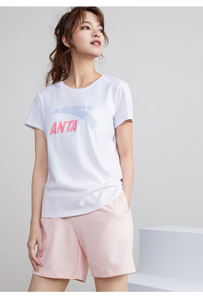 安踏运动套装女夏季薄款2022新款韩版女子跑步健身房运动服网红短袖