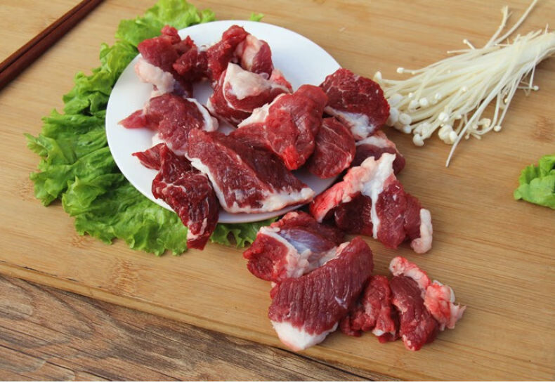 顺丰现货清真原切牛碎肉新鲜剔骨牛肉筋少肉多肥少瘦多精品小块牛肉3