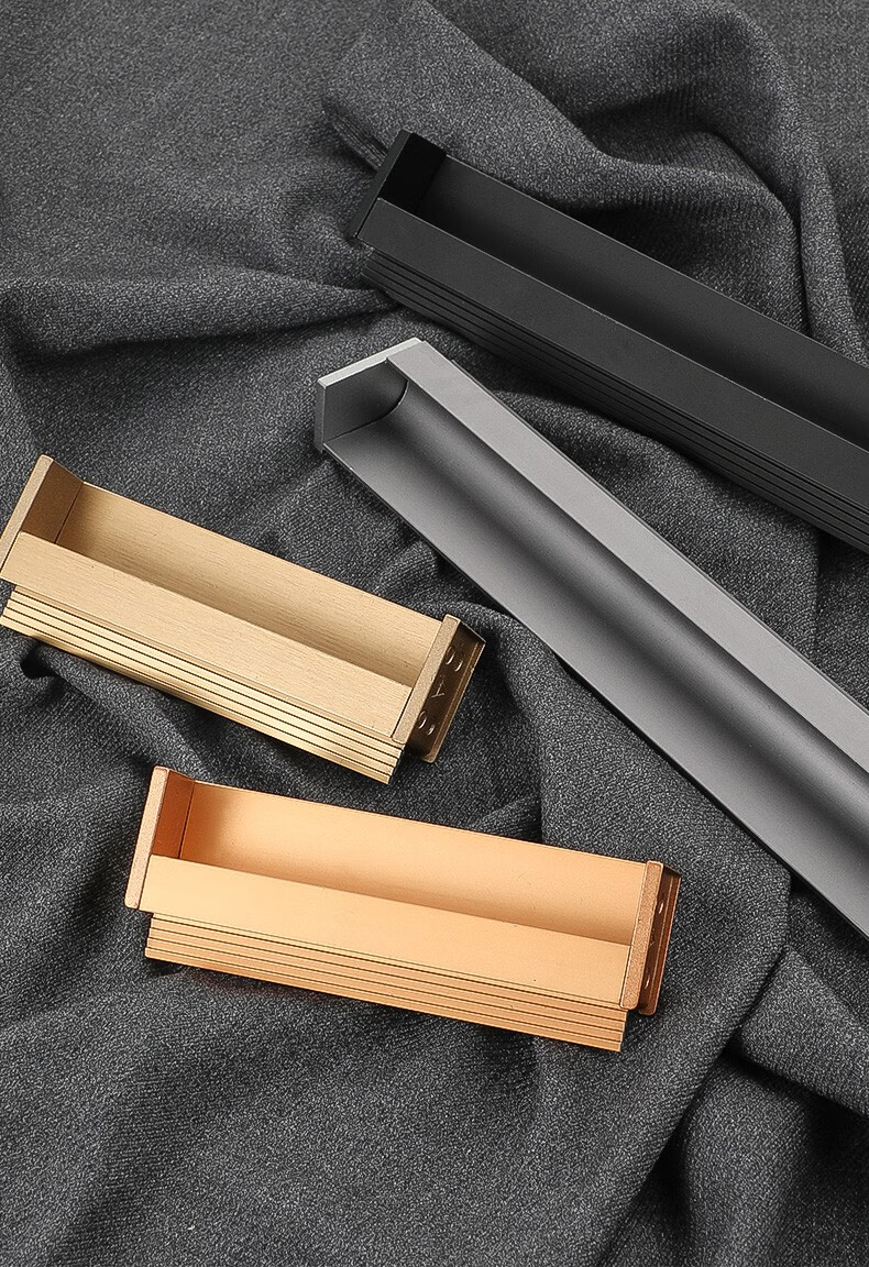 奥非加柜门嵌入式隐形暗藏拉手衣柜门加长门把手暗拉手手挖槽隐藏拉手