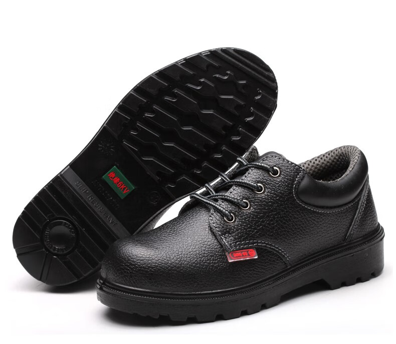 60中石油加油站鞋皮鞋电工鞋绝缘鞋劳保鞋男士轻便四季款钢板艾优