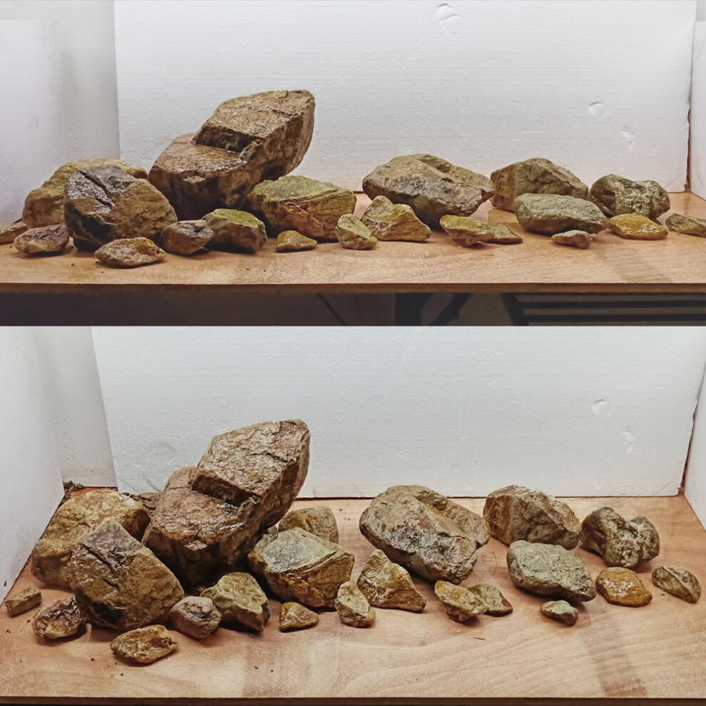 野采粗糙暗色造景石头 精品溪流沙虾虎缸 粗糙溪流石5斤3-5块大小混搭