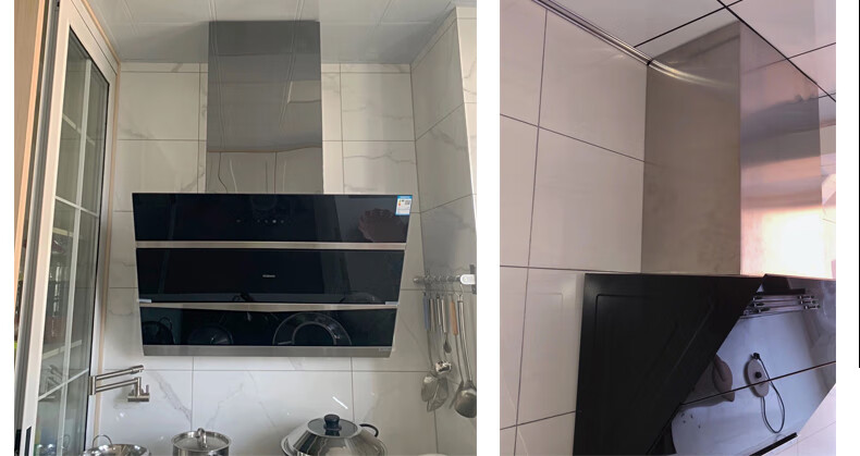 风管罩不锈钢抽吸油烟机装饰罩排烟管道遮丑排气管遮挡围板定制银色