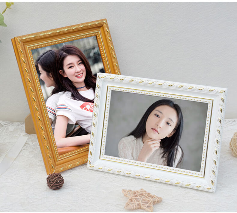 欣皇家居优选欧式实木相框金色照片框5寸6寸7寸8寸12寸a4摆台相框a3