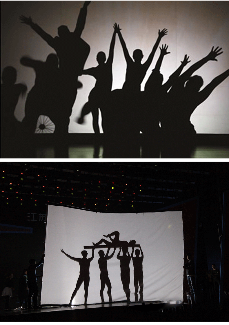 800w红头灯影子舞道具幕布灯光手影舞柔光打光灯泡白色影子剧摄影支架