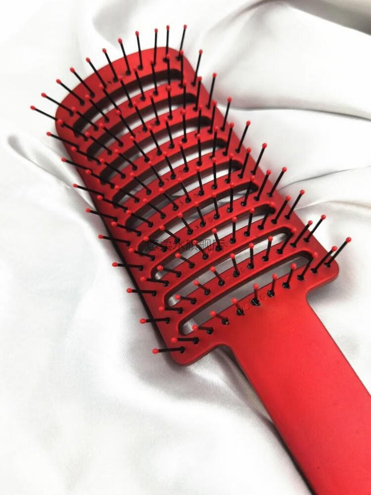 大弯梳排骨梳多功能镂空按摩梳大弯梳排骨梳子男女士卷发造型油头蓬松