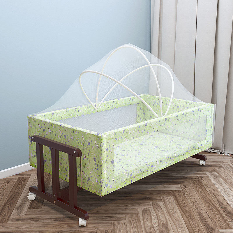 婴儿摇摇车婴儿小摇篮加粗实木婴儿床小摇床便携式宝宝摇篮床小童床可