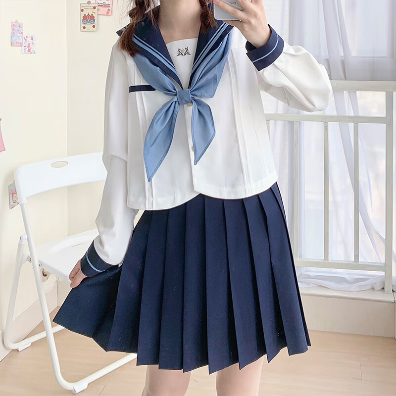 犀狂【圣迭女子】暴躁jk社原创基础款百褶裙短裙jk制服正统水手服套装