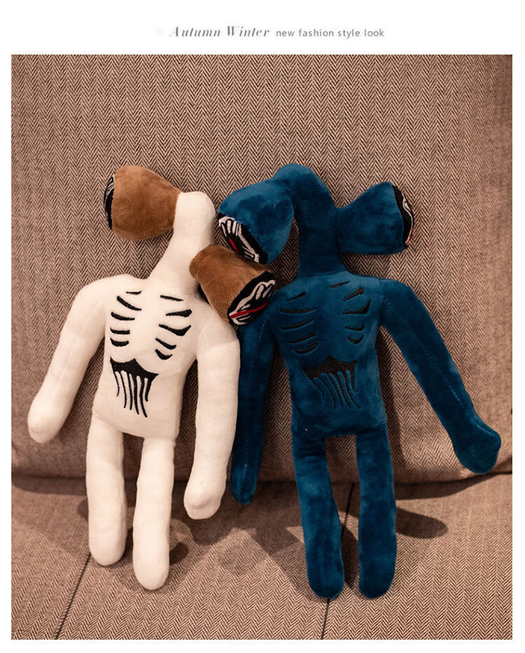 怪兽喇叭scp警1笛头siren head警头黑猫毛绒公仔玩具礼物汽1迪人怪物