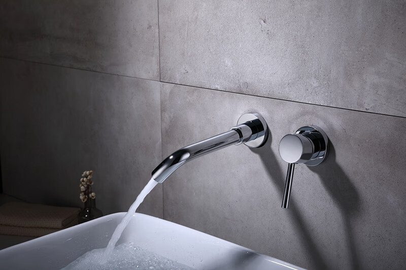 科勒卫浴家用全铜暗装入墙面盆水龙头预埋式墙出水冷热水嵌入式台盆