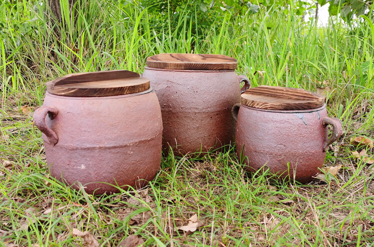 瓦罐炖盅煨汤瓦罐老式手工粗土沙锅家用瓦罐煨汤沙罐陶罐煲汤湖北土吊