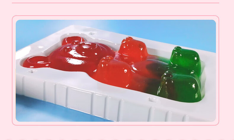 圣诞节小熊礼物糖果蚯蚓网红软糖超大熊礼盒巨型橡皮糖儿童零食800克