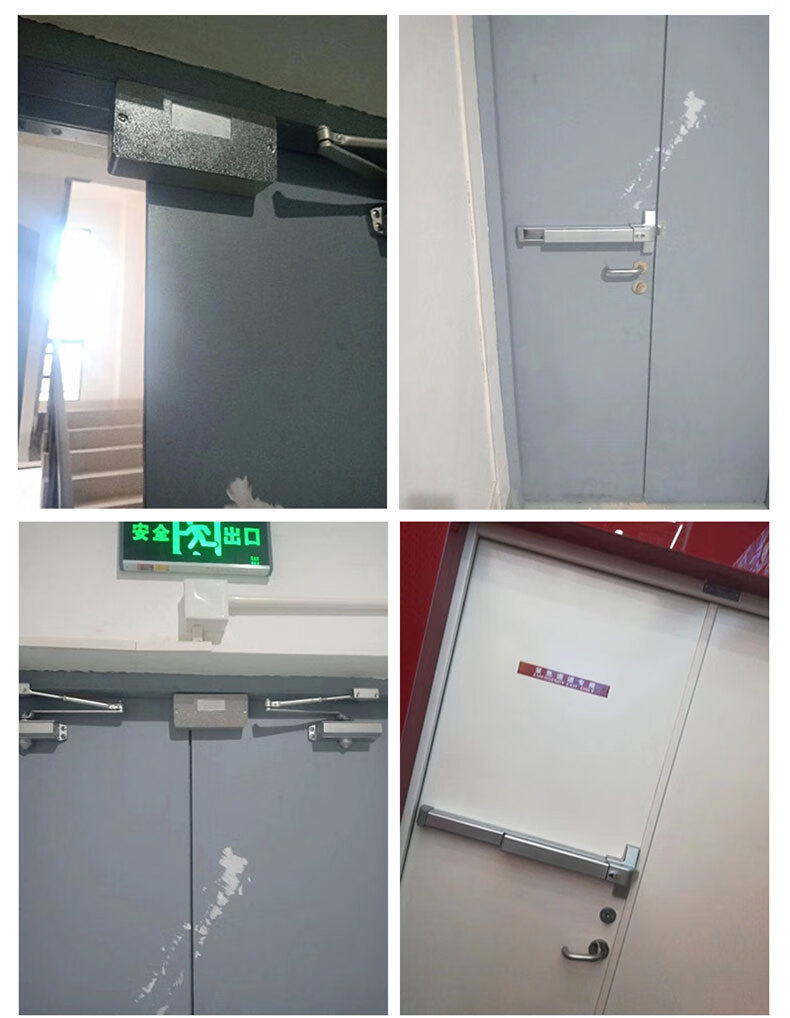 防火门锁推杆锁平推杆式消防门锁逃生门锁安全通道锁天地锁带报警烤漆