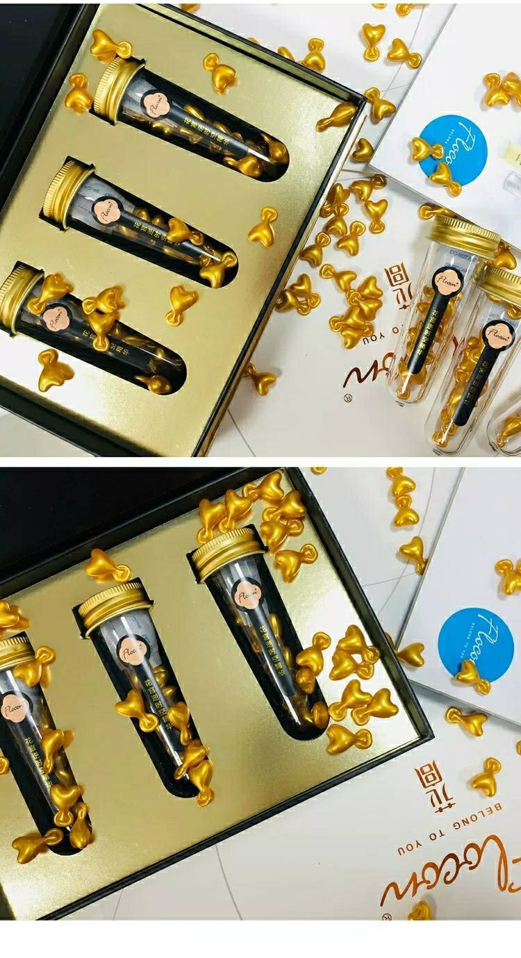 flocon花宫小金粒逆时空浓缩精华修护提亮锁水保湿紧致亢老30粒一瓶装