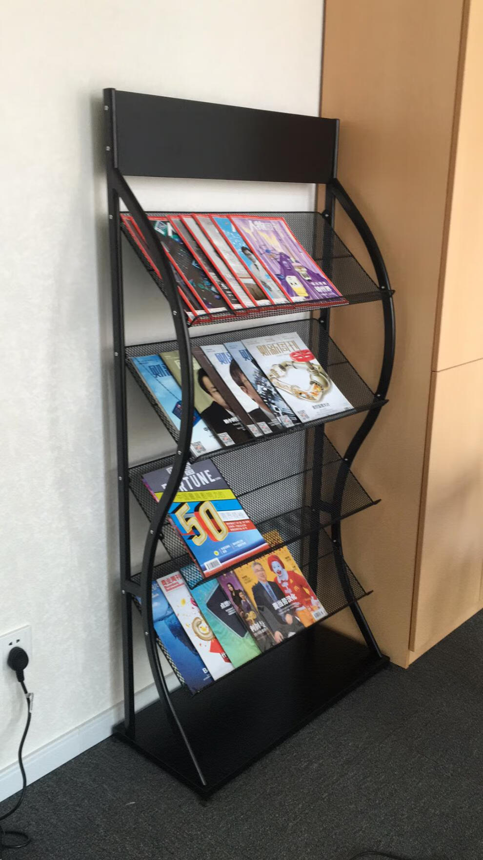 报刊架杂志架落地铁艺资料架宣传资料展示架报纸架简易期刊架简约颜色