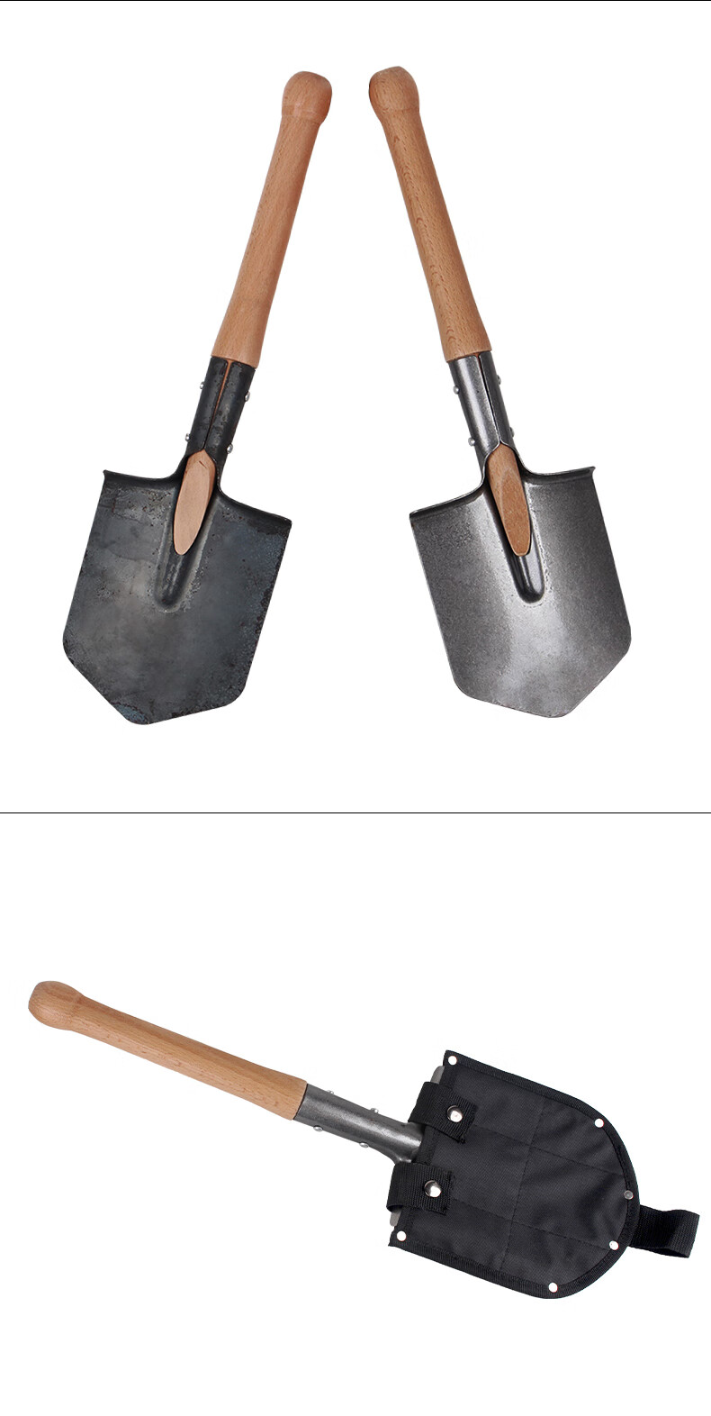 春枝韵园艺锰钢工兵铲户外铁锹车载防身苏德特种兵冷钢铲子中国军锹