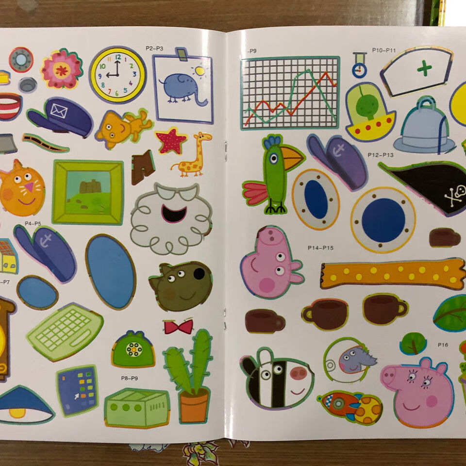 迷铭乐小猪佩奇贴纸书儿童贴纸书故事书贴贴画早教贴纸积木玩具贴纸