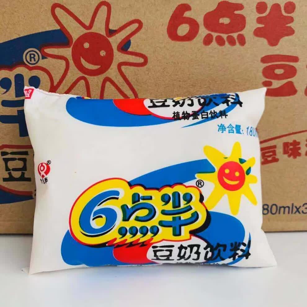 六点半豆奶 植物蛋白饮料经典儿时回忆原味早餐豆奶整箱 金源160ml*30