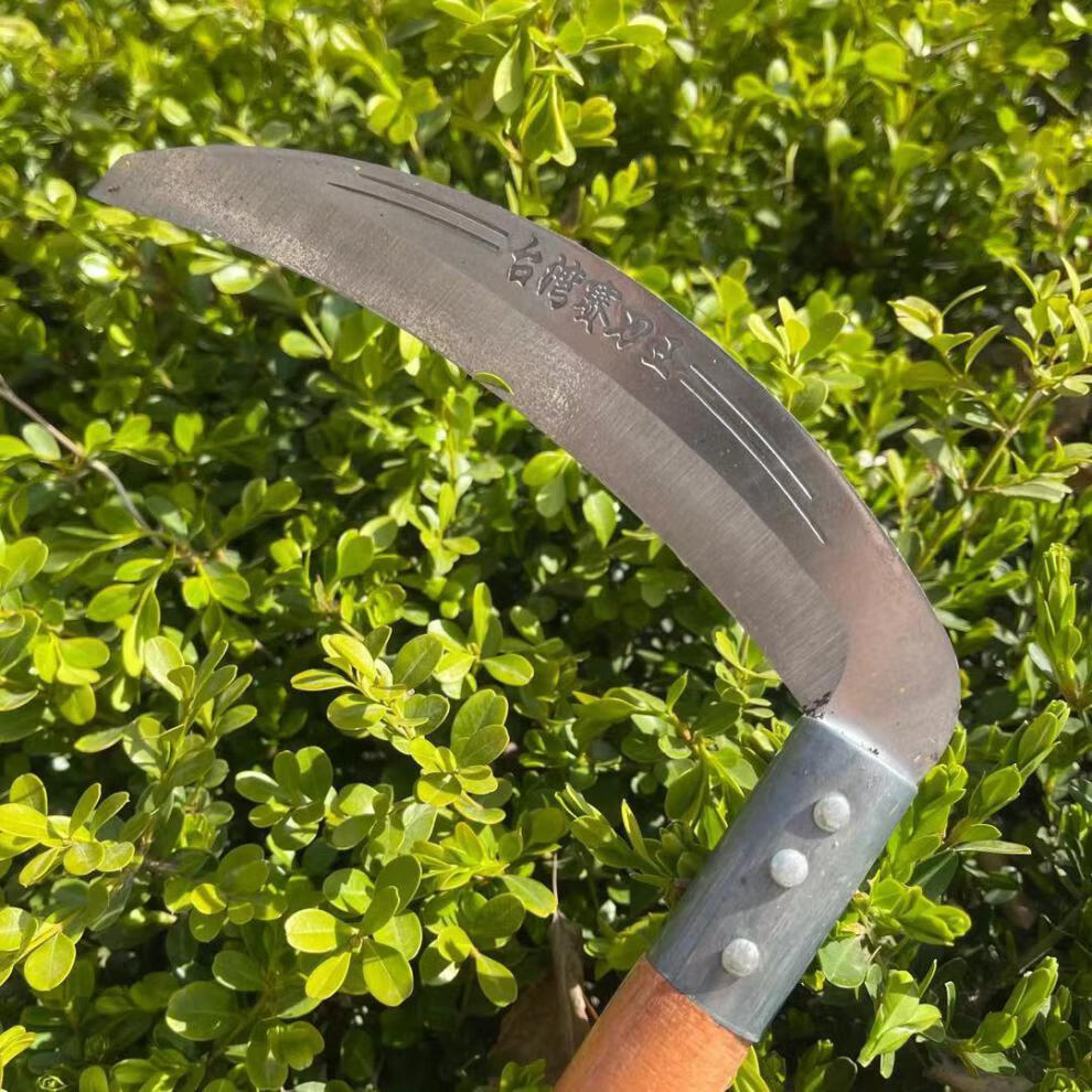 镰刀农用双镰刀长柄割草刀多功能钓鱼户外农用工具收割树柴刀奔新农