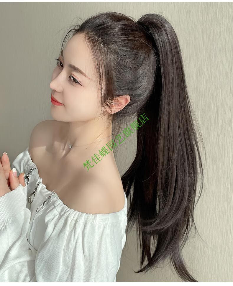 【官方旗舰】假发女卷发抓夹式高马尾 仿真发假辫子网红微卷马尾辫