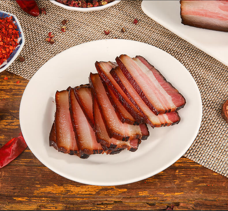 5折五花腊肉500g四川特产自制柴火烟熏老腊肉重庆风味土猪五花腊肉肥