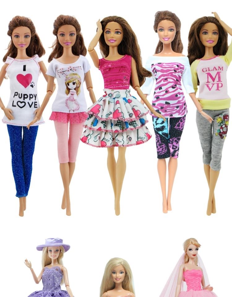 芭比娃娃的睡衣芭比娃娃睡衣套装新款古汉服生活用品纱裙服cm的衣服和