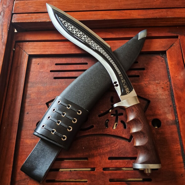 尼泊尔军弯刀军刃大号军刃加长9cr 18mov大号户外露营刀具加强高硬度