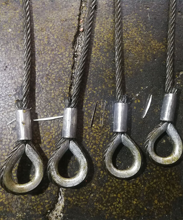 插编钢丝绳麻芯普通人工编织行车吊车光面油性耐磨吊具编头钢丝绳 麻