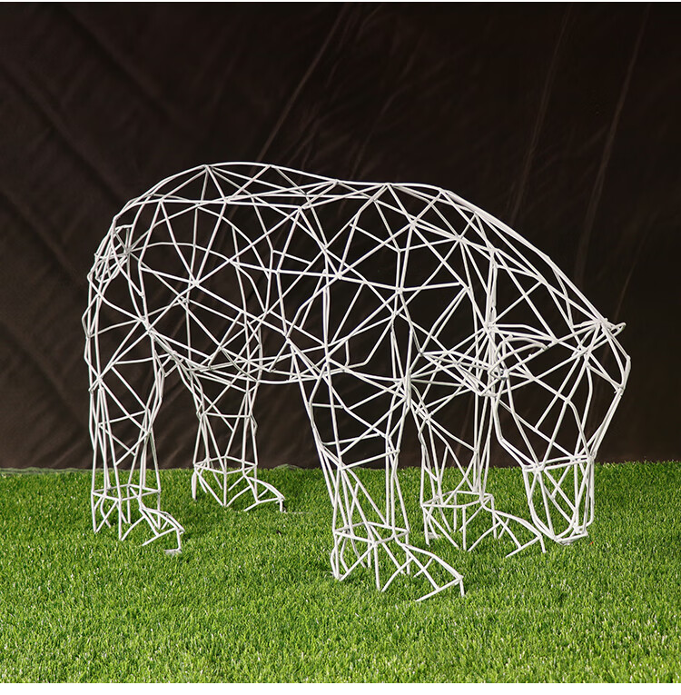 南界不锈钢镂空梅花鹿雕塑铁艺动物摆件户外草坪昆虫小品园林景观装饰