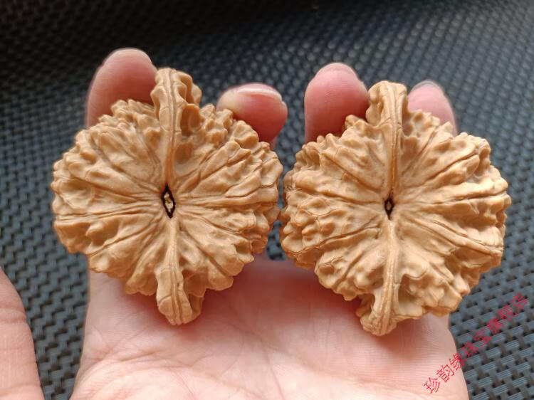 大尺寸55以上麒麟纹官帽核桃文玩王勇把玩手玩矮桩蛤蟆头狮子头58