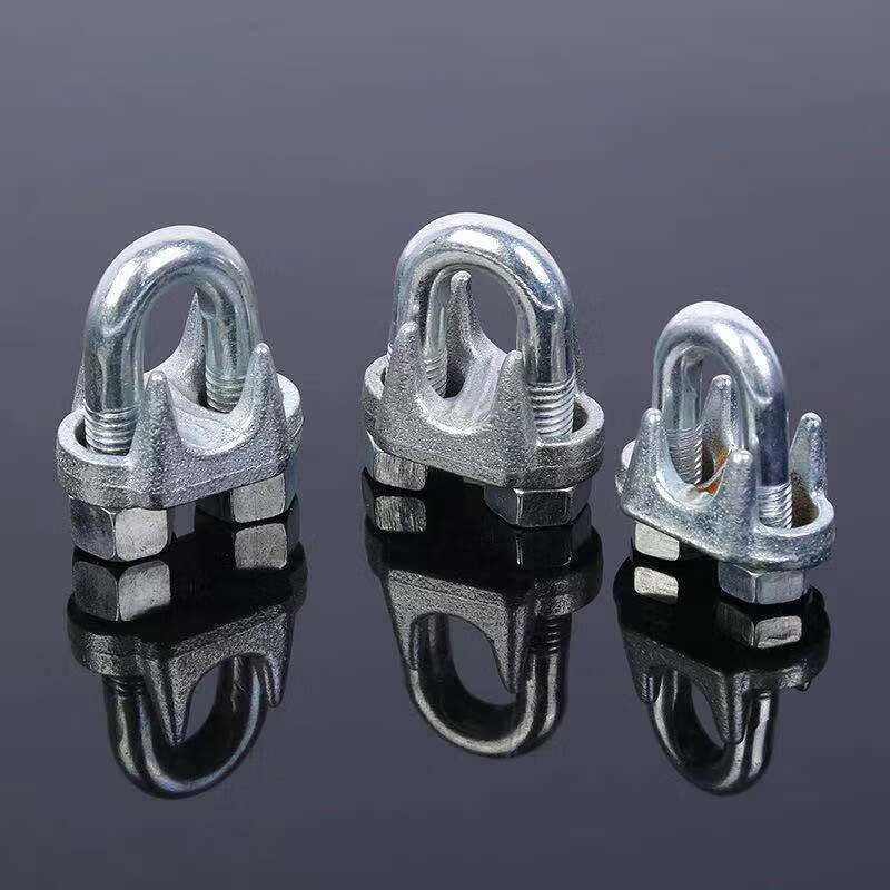 钢丝绳夹头钢丝绳卡头绳扣玛钢卡头固定接头打结锁扣猫爪国标卡头m102