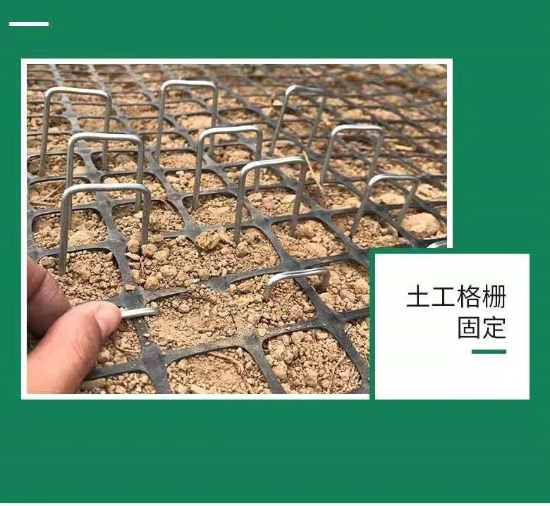 u型地钉三维网草坪土工格栅防草布u型钉钢丝加粗镀锌喷漆绿色地钉 5