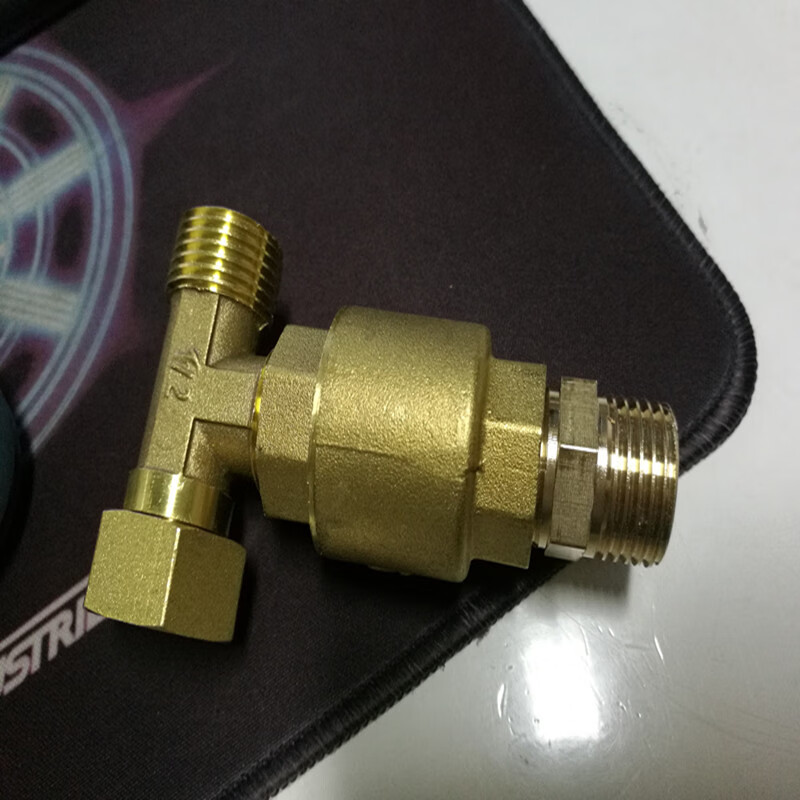 燃气热水器单向阀6分dn20燃气热水器带单向阀三通接头外丝三通止逆阀