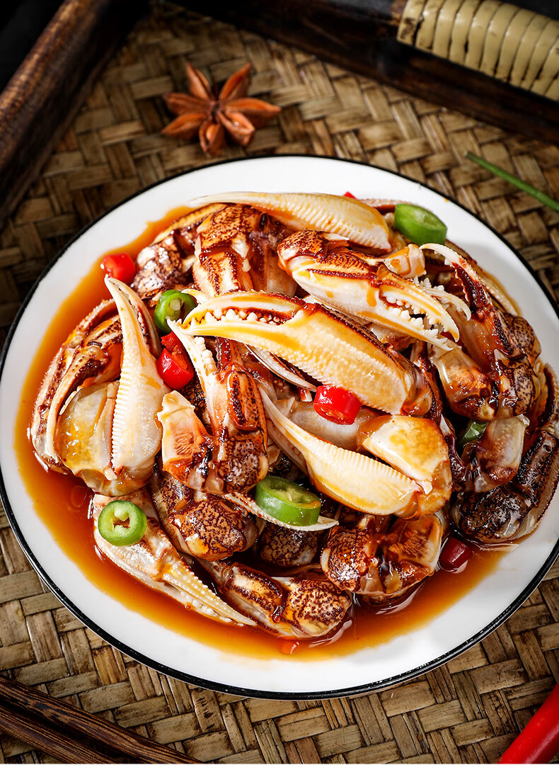 醉蟹钳麻辣蟹钳即食罐装400g捞汁小海鲜香辣蟹脚罐头400g两罐