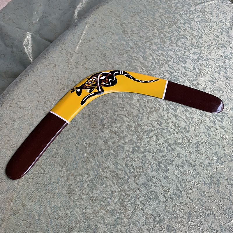 v字型回力回旋飞镖儿童飞去来器成人木质澳洲风情回旋镖回力镖标棒