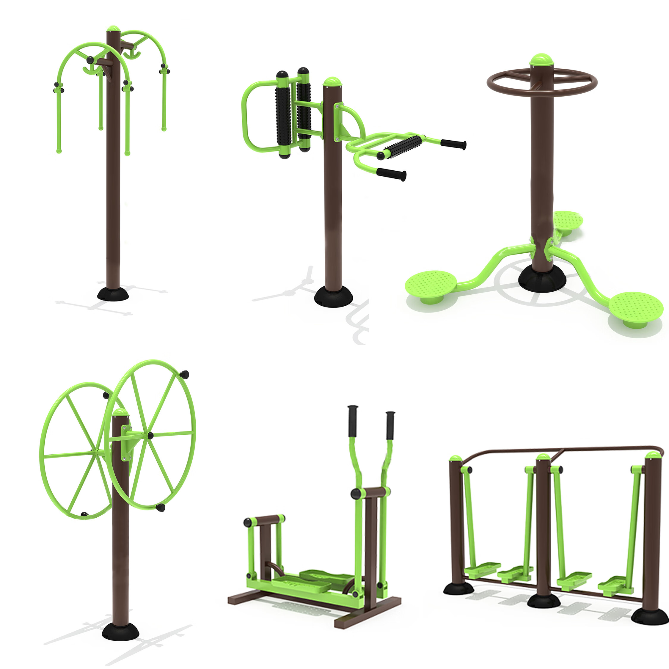 【官方自营精选】实管户外室外健身器材公园小区社区体育设施路径果绿