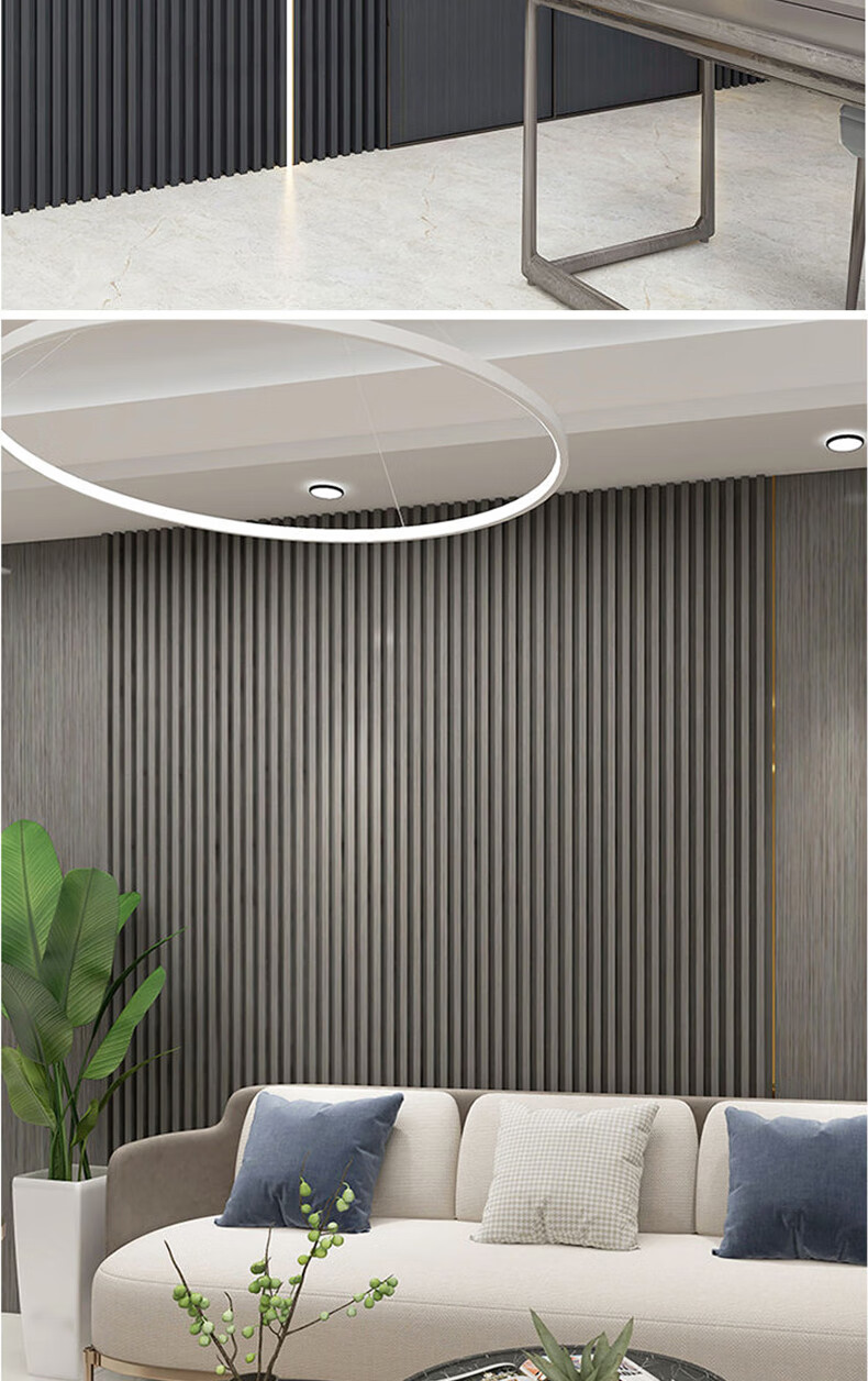 定制网红格栅长城板电视背景墙装饰收条护墙边环保生态板天然松木