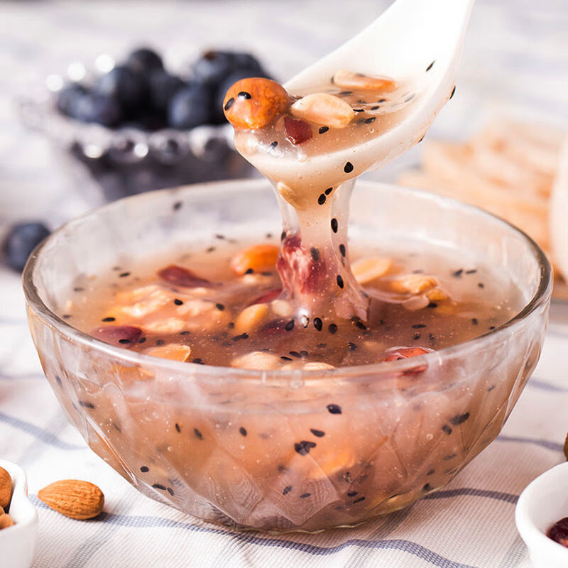 桂花坚果藕粉餐粥营养早餐孕妇食品小孩坚果藕粉羹500g罐装 2罐500g*2