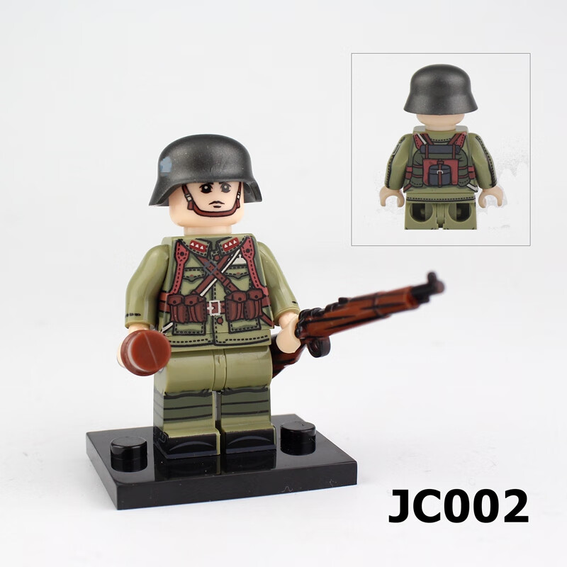 兼容乐高lego积木二战拼装人仔jc001007军88师29军兵人士兵拼装模型