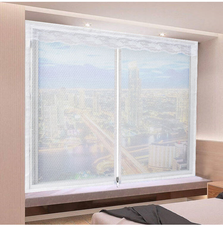 保暖窗帘冬季防风防寒密封窗户卧室空调定制魔术贴塑料保温窗帘布