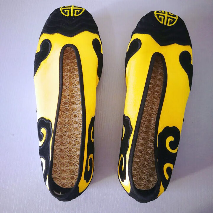 爱韬道教鞋刺绣鞋道教法器法事用品道鞋黄红枣红高功鞋道士高功云鞋