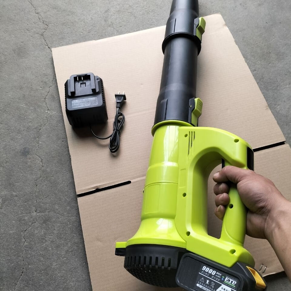 风力动鼓风机挖掘机滤芯水箱除尘黄色锂电吹风机裸机不带电池充电器