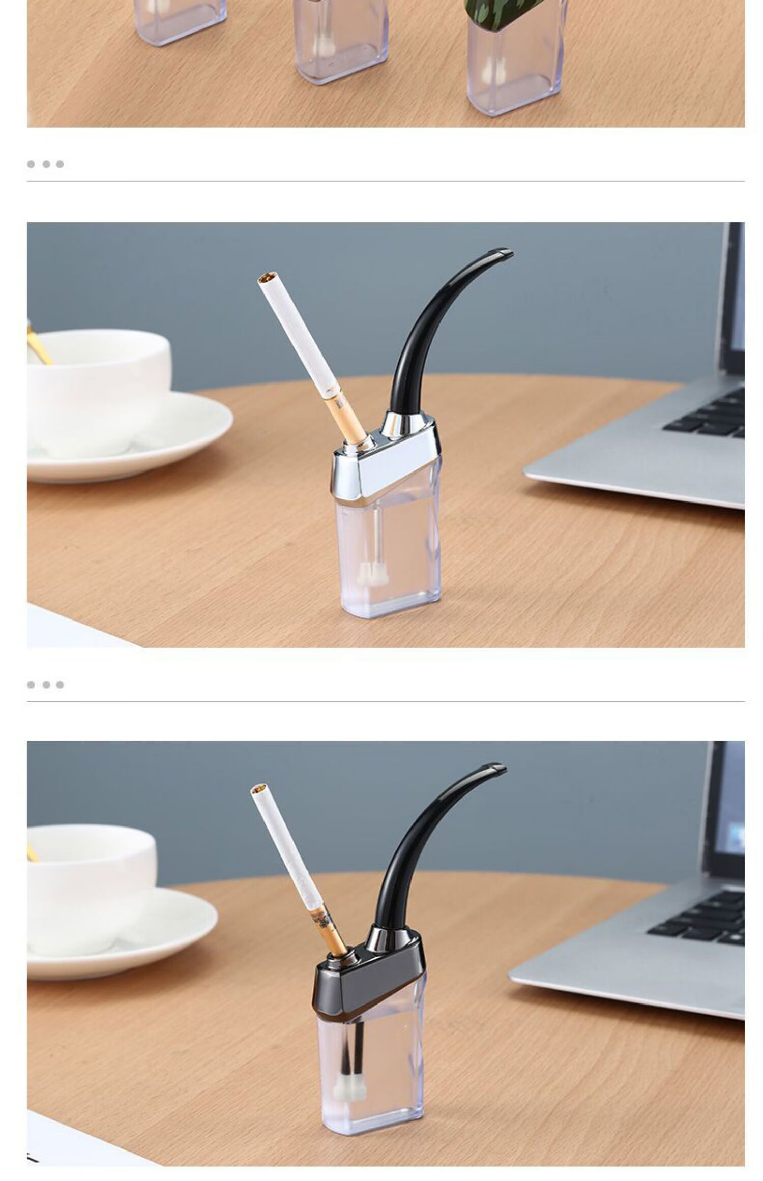 すすすす捡漏创意水烟斗过滤水烟壶粗中细三用水烟袋迷你双重过滤烟嘴