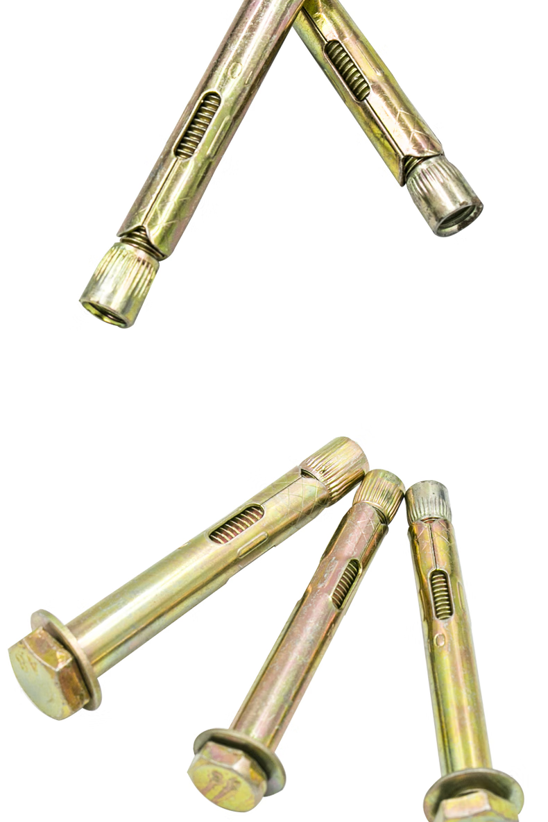 彩锌外六角膨胀螺丝 套管式金属膨胀螺丝jgy561 m m870(20个) 锥帽型