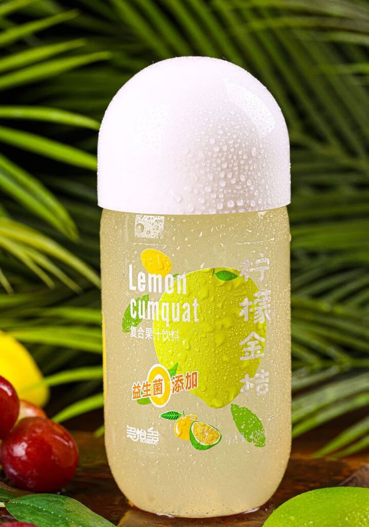 果汁饮料整箱批发420毫升高颜值金桔柠檬饮料一大箱3瓶柠檬金桔试饮