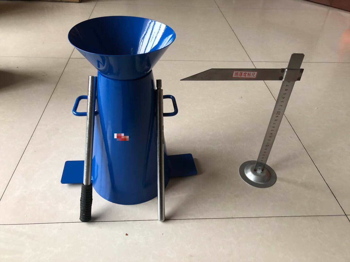 定制塌落度桶坍落度筒漏斗捣棒标尺四件套加厚混凝土坍落度桶测量仪器