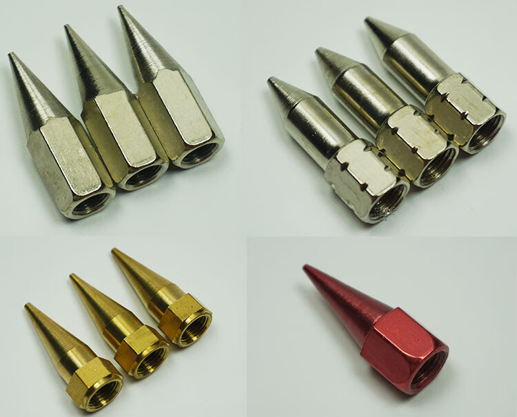 气动黄油枪配件手动黄油枪头尖嘴平头黄油枪软管铁管硬管注油嘴咀杏色