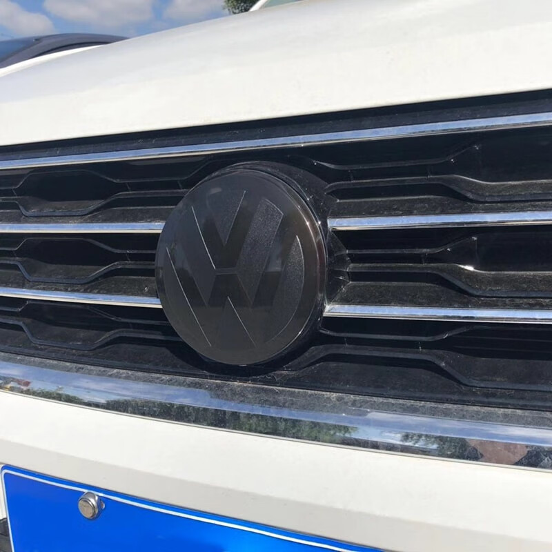 适用于大众0621款速腾0921款cc探歌改装黑色车标贴中网标尾标贴1921款