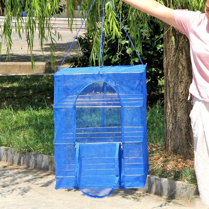 精选好物折叠晒鱼网神器高品质折叠晒干笼速干大号方形渔网晒虾晒咸菜