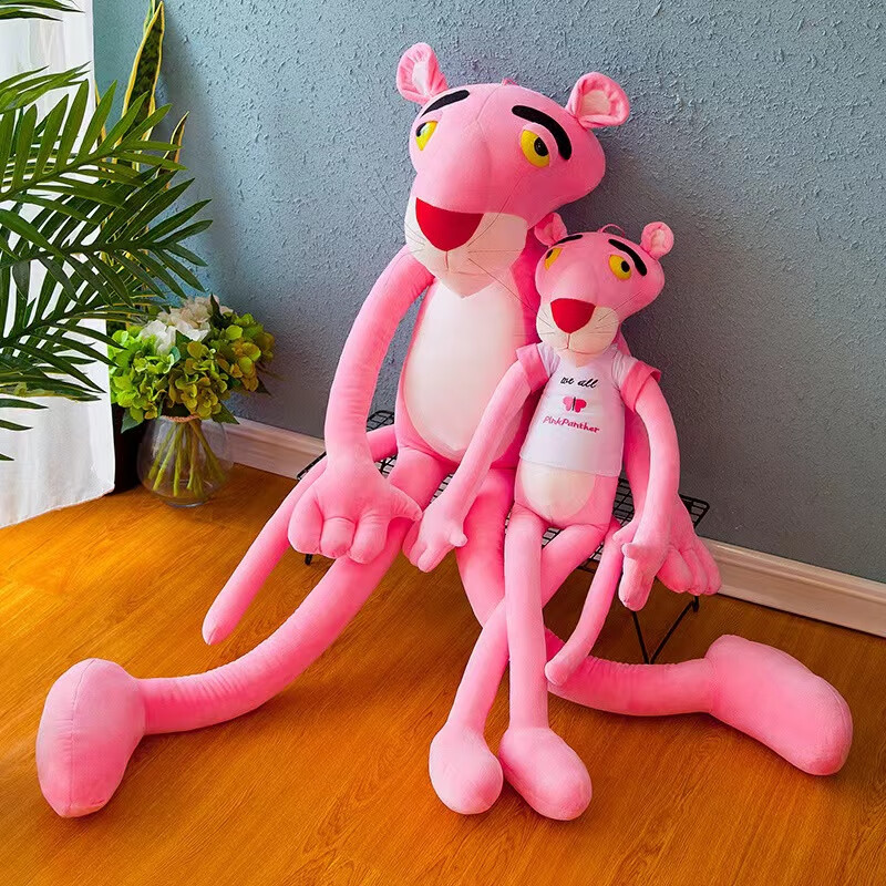 迪士尼(disney)粉红豹公仔毛绒玩具顽皮豹玩偶粉色毛类娃娃生日礼物送