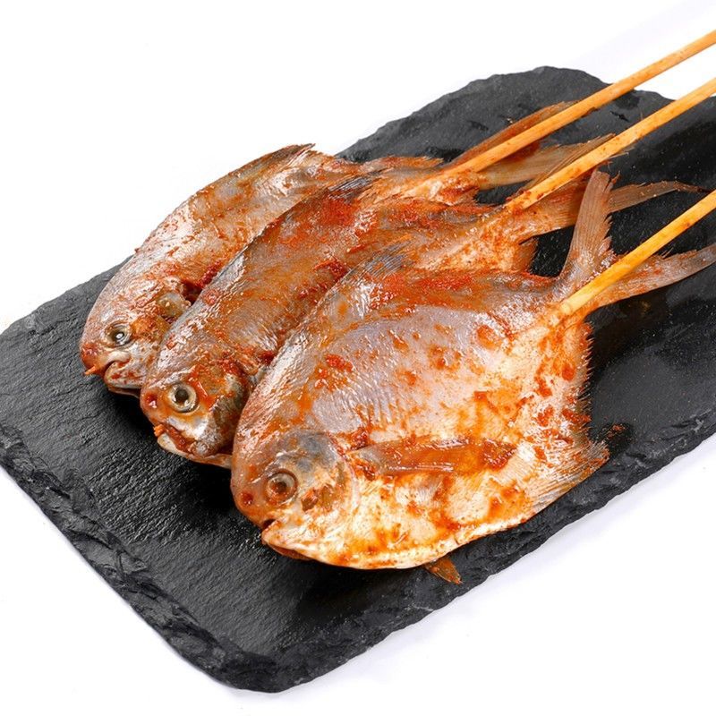 鲳鱼串 烧烤海鲜串10串 烧烤食材 bq自助烤鱼半成品油炸串去内脏 腾旺
